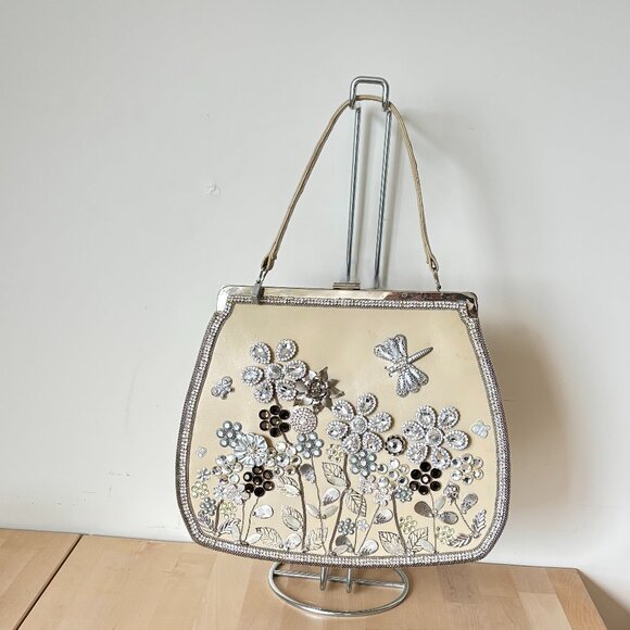 Gorgeous Upcycled/ Restored XL Vintage Leather Handbag with Silver Embellishment - Picture 6 of 6